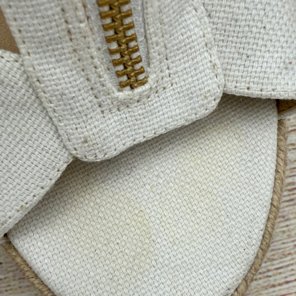 Michael Kors Cream Wedges with Gold Zipper - Picture 3 of 8